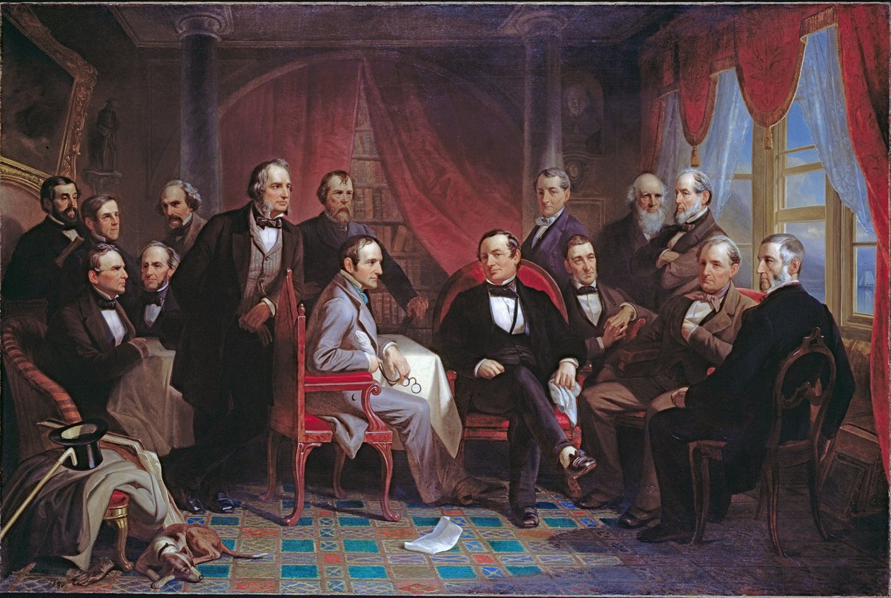 Washington Irving ja hänen kirjalliset ystävänsä Sunnysidessa tekijältä Christian Schussele