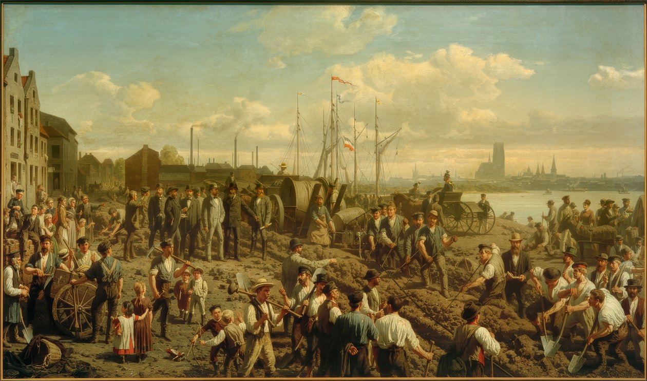 Lennätinkaapelin laskeminen vuonna 1878 tekijältä Christian Sell