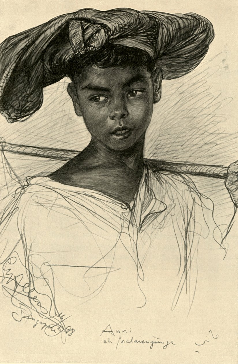 Anni - Nen malai, Singapur, 1898. finlandès tekijältä Christian Wilhelm Allers