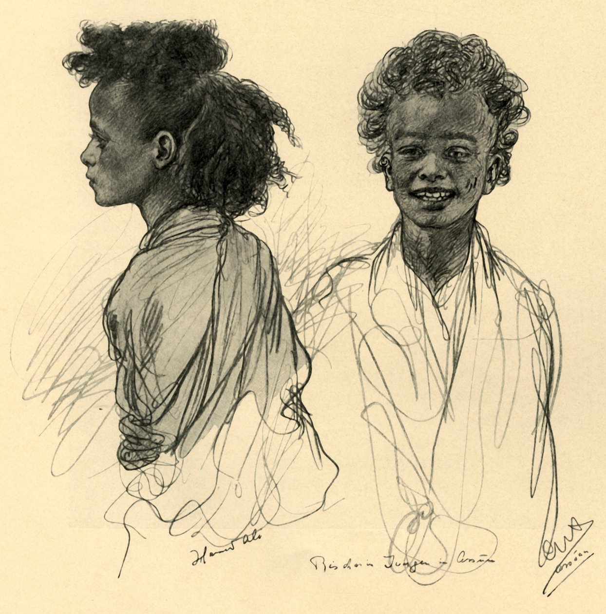 "Bedouin Boys in Assuan", 1898. s. 30 tekijältä Christian Wilhelm Allers