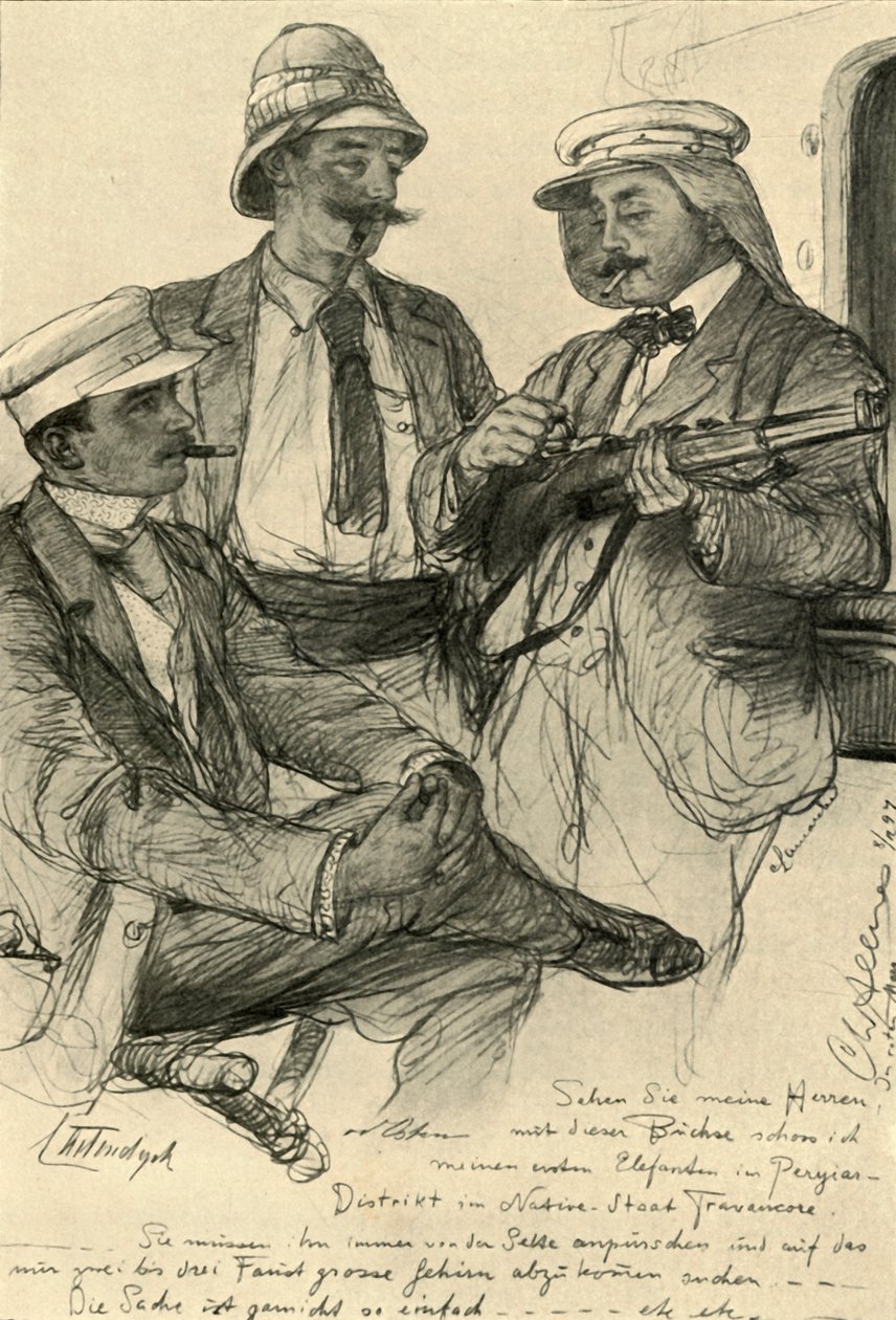 Eurooppalaisia laivalla, 1898. tekijältä Christian Wilhelm Allers