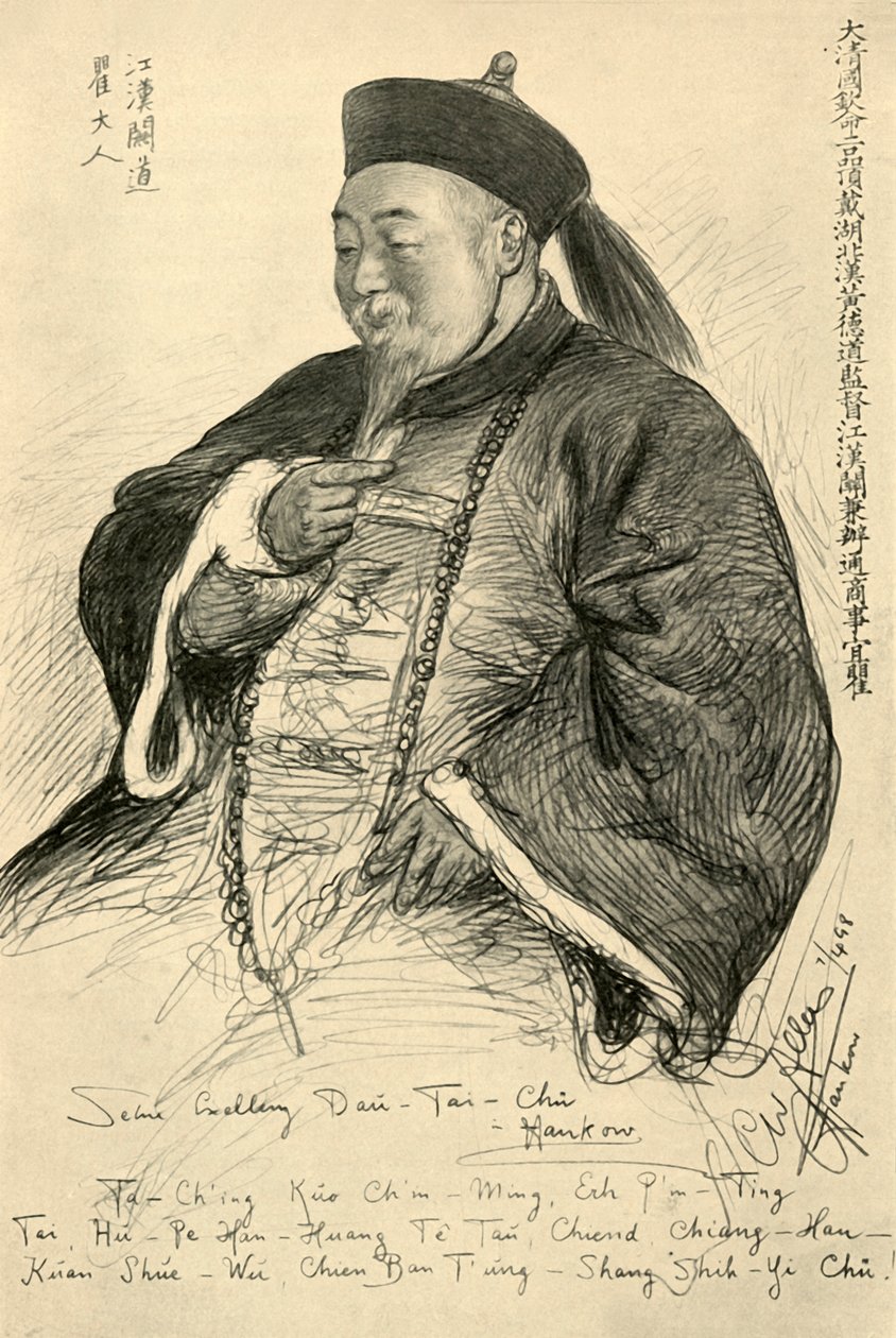 Hänen ylhäisyytensä Dao-Tai-Chu, Hankow, Kiina, 1898. tekijältä Christian Wilhelm Allers