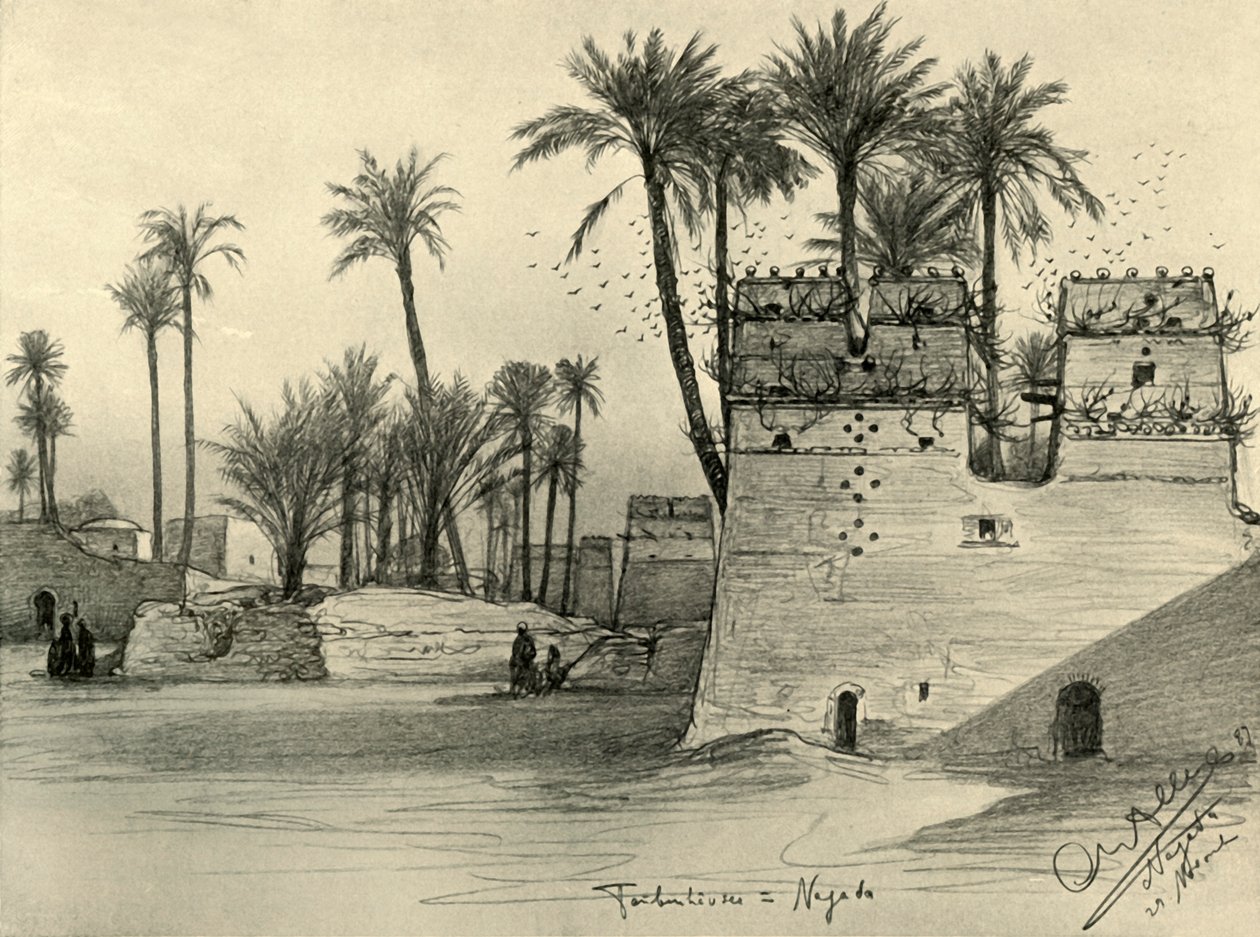 Talot Nagadassa, Egyptissä, 1898. tekijältä Christian Wilhelm Allers