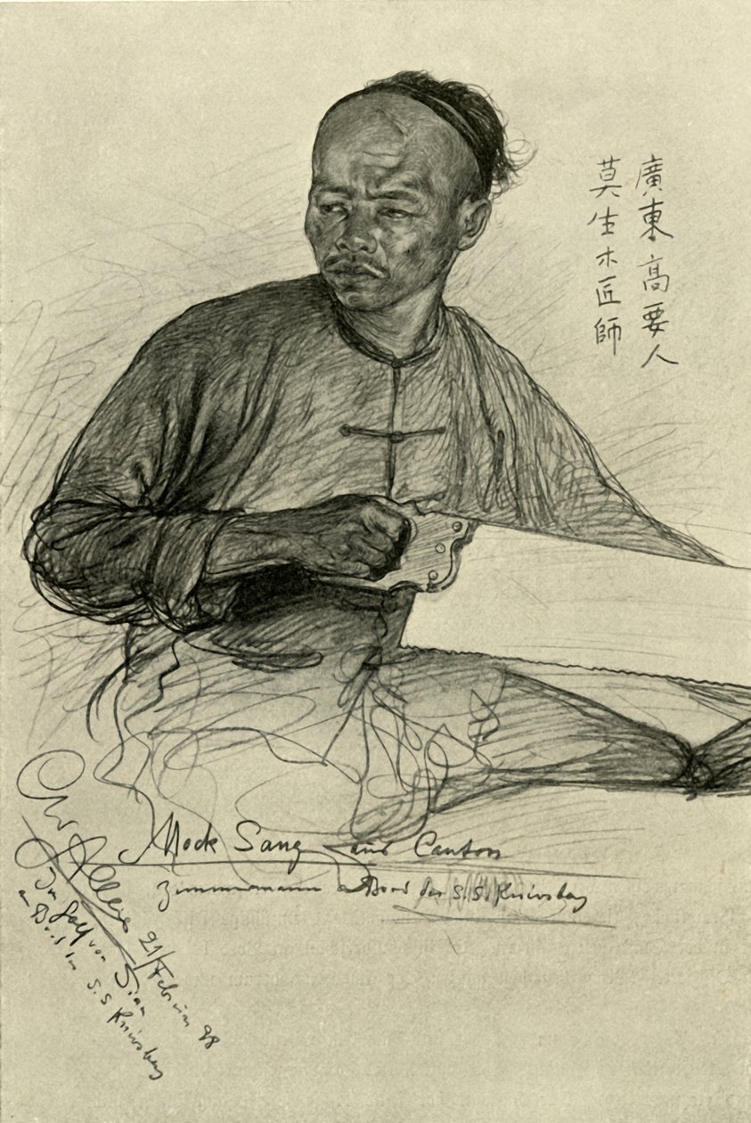 Mock Sang - puuseppä "Knivsbergillä", 1898. tekijältä Christian Wilhelm Allers