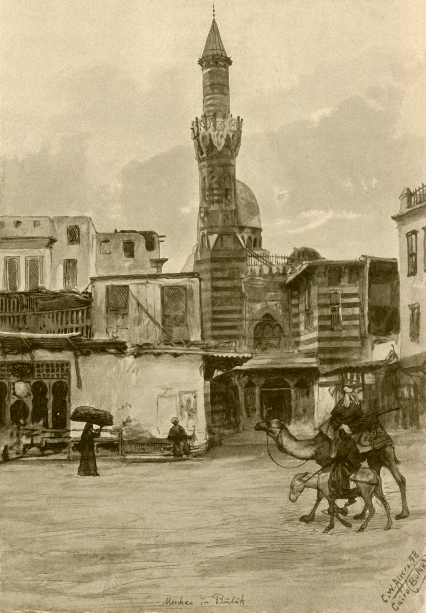 Moskeija, Boulaq, Kairo, Egypti, 1898. tekijältä Christian Wilhelm Allers