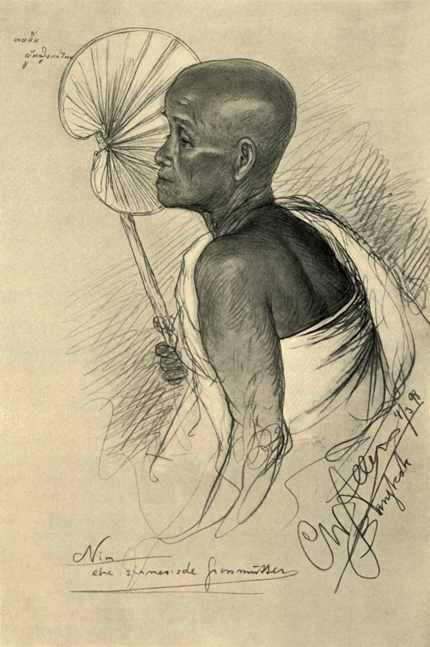 Nim - siamilainen isoäiti, Bangkok, 1898. tekijältä Christian Wilhelm Allers