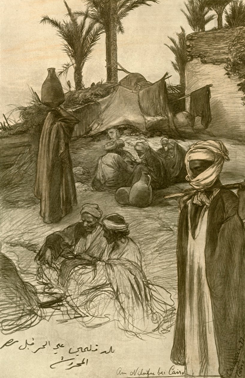 Niilin rannalla Kairossa, 1898. tekijältä Christian Wilhelm Allers