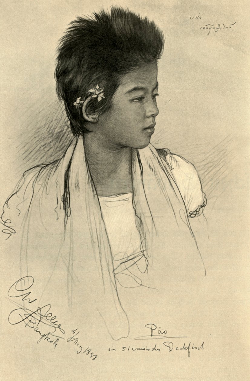 Päo - teini-ikäinen tyttö, Bangkok, 1898. tekijältä Christian Wilhelm Allers