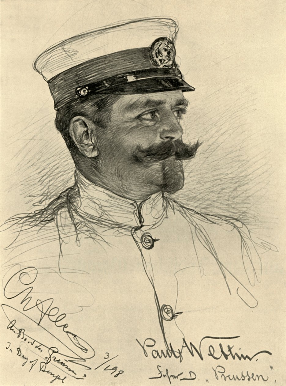 Paul Wettin - miehistön jäsen "Preussenilla", Bengalinlahdella, 1898. tekijältä Christian Wilhelm Allers