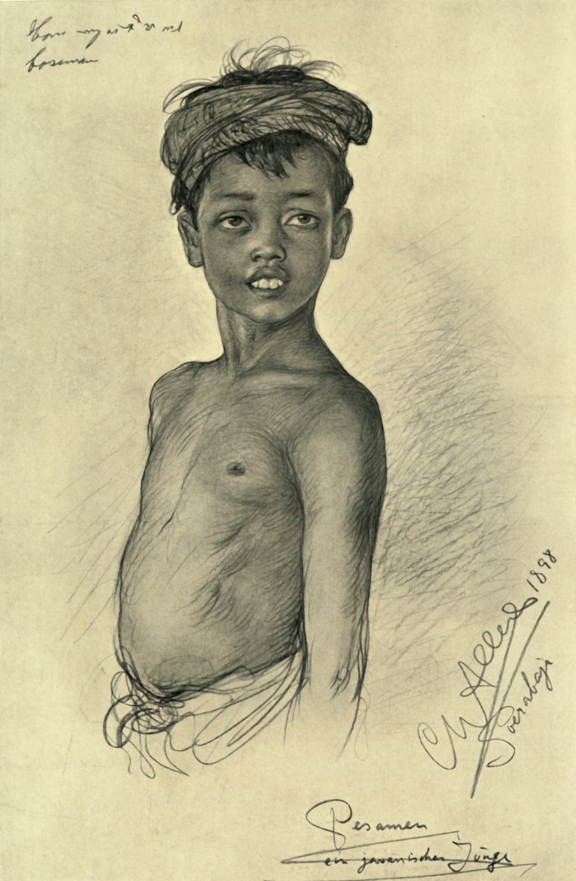Pesamen - jaavapoika Surubayasta, Java, 1898. tekijältä Christian Wilhelm Allers