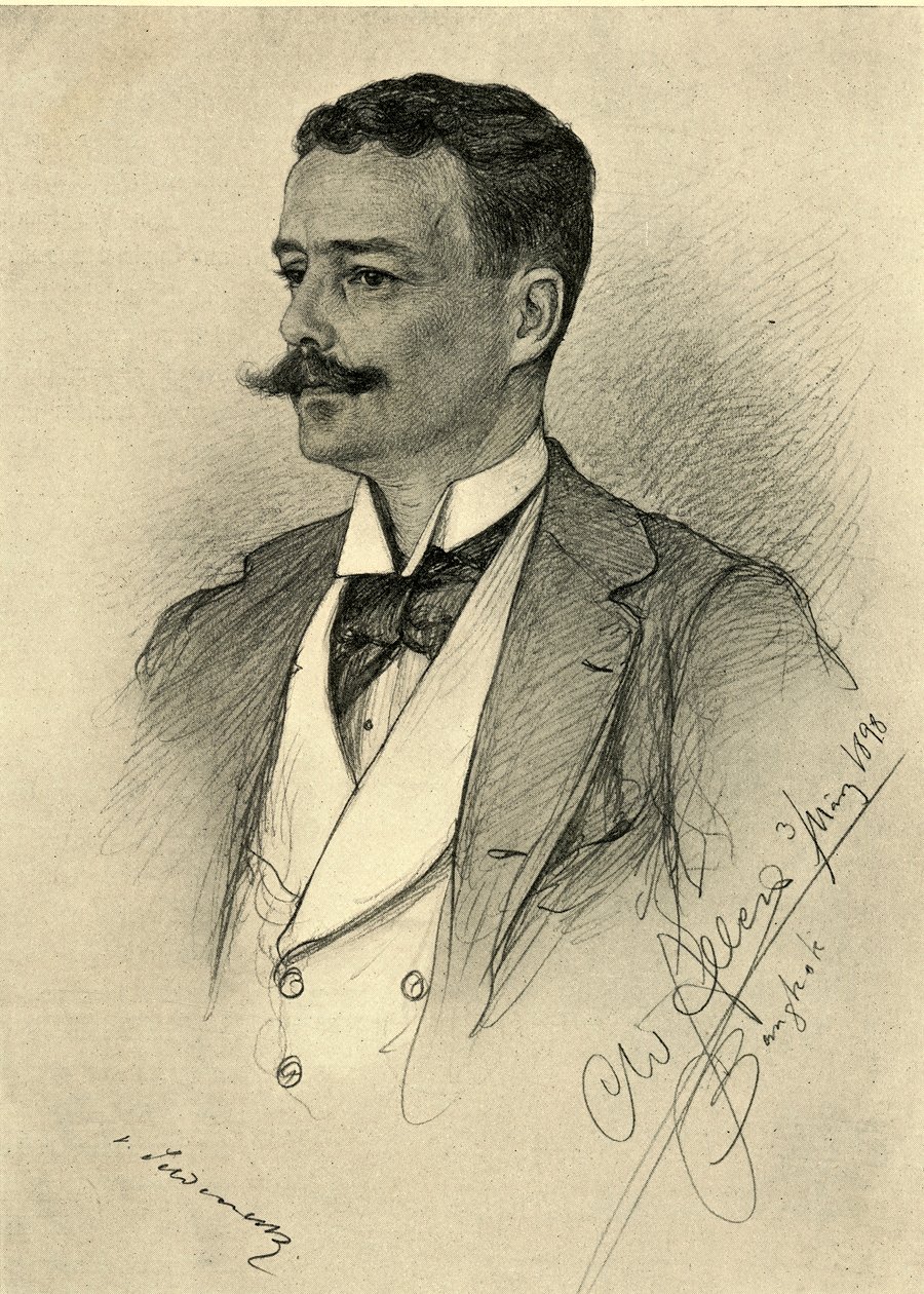 Miehen muotokuva, Bangkok, 1898. tekijältä Christian Wilhelm Allers