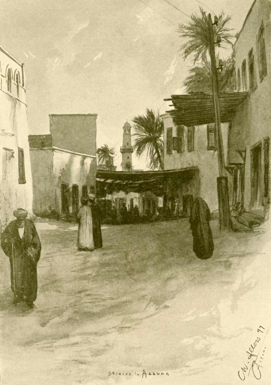 Katu Aswanissa, Egyptissä, 1898. tekijältä Christian Wilhelm Allers