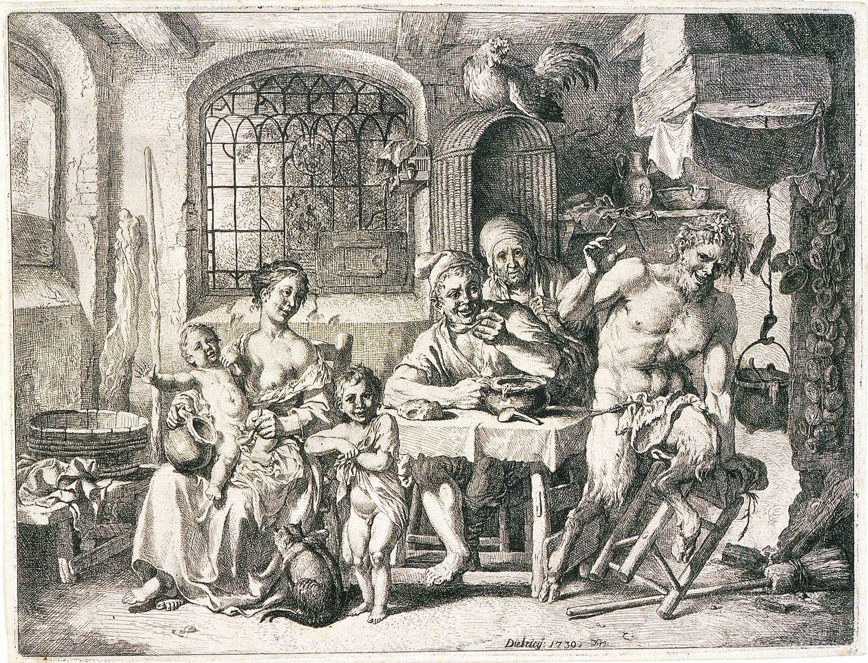 Satyr ja talonpojat tekijältä Christian Wilhelm Ernst Dietrich