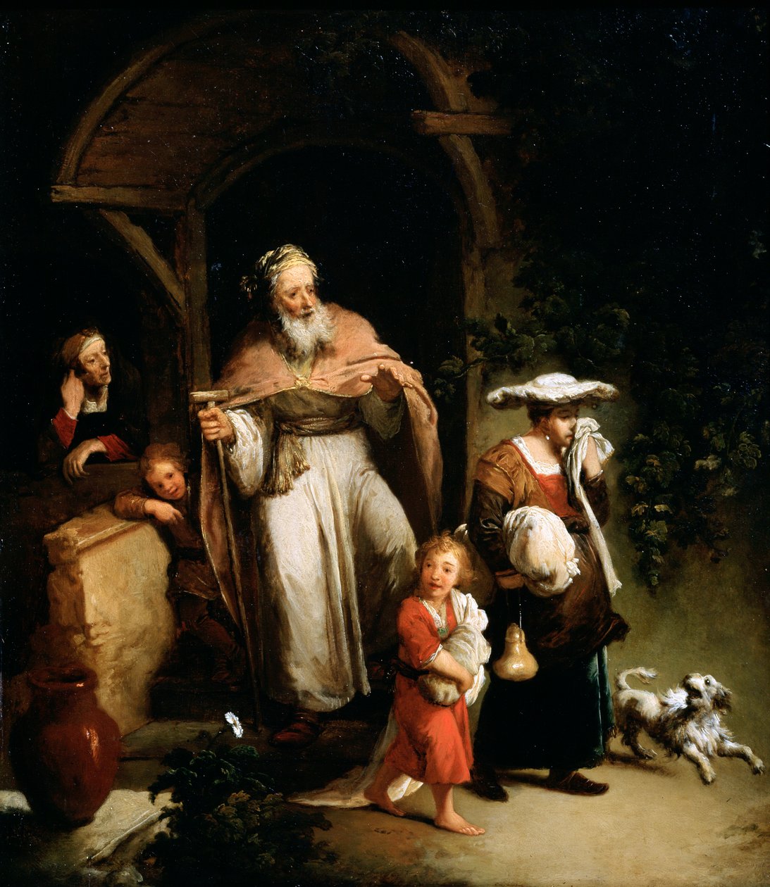 Hagarin karkottaminen, 1700-luku. tekijältä Christian Wilhelm Ernst Dietrich