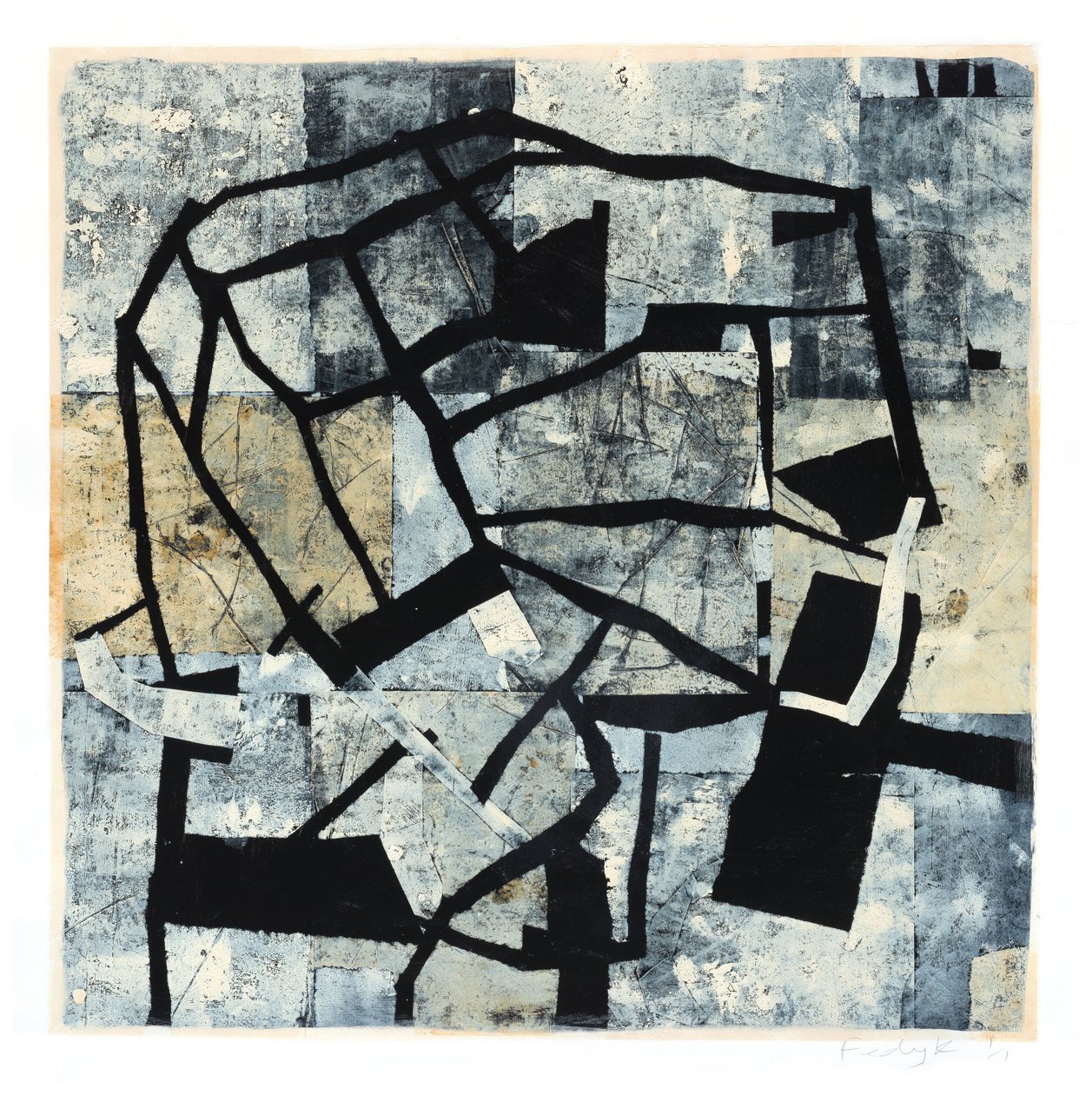 North Key, 2016 (monotypia paperille) tekijältä Christina Fedyk