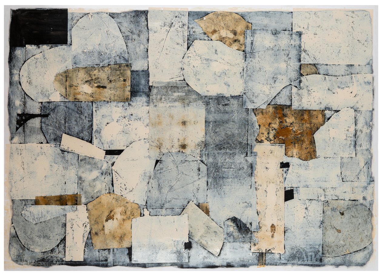 Raising Gold, 2017 (monotypia paperille) tekijältä Christina Fedyk