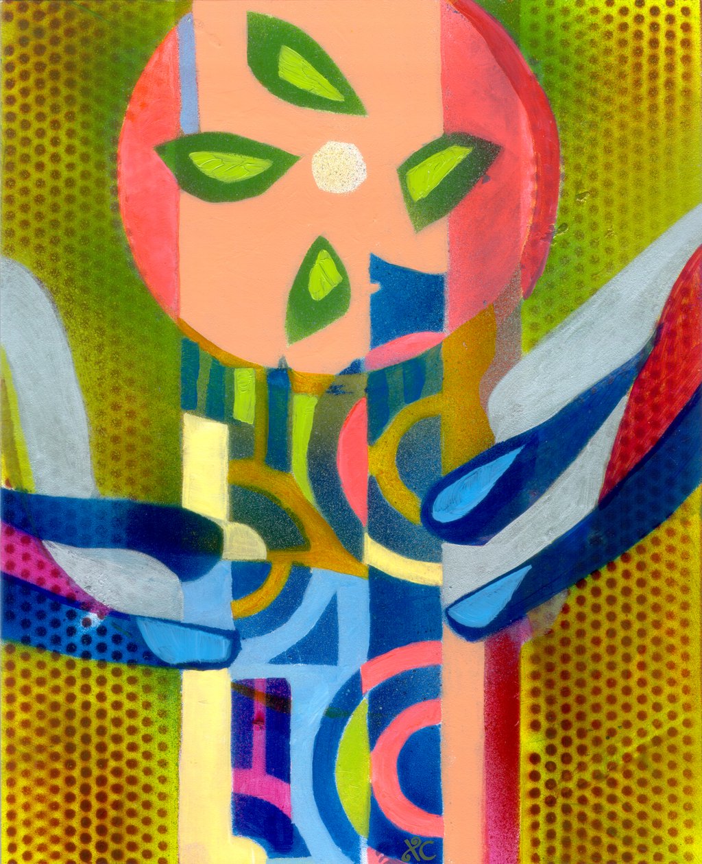 Grace, n. 2009 (akryyli paneelille) tekijältä Christina Saj