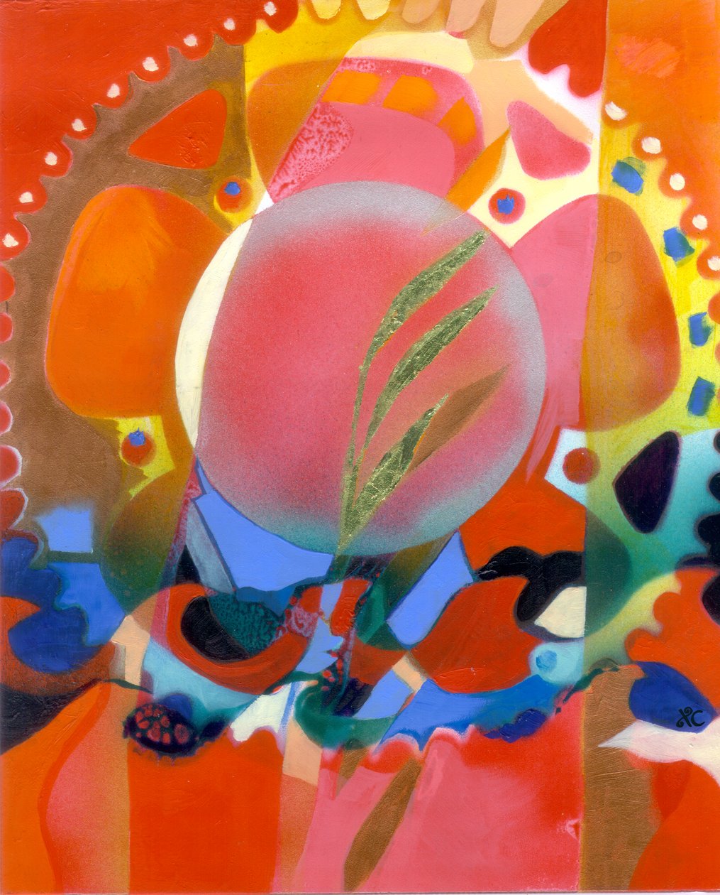 Hope, n. 2009 (akryyli paneelille ja lehtikultaa). tekijältä Christina Saj