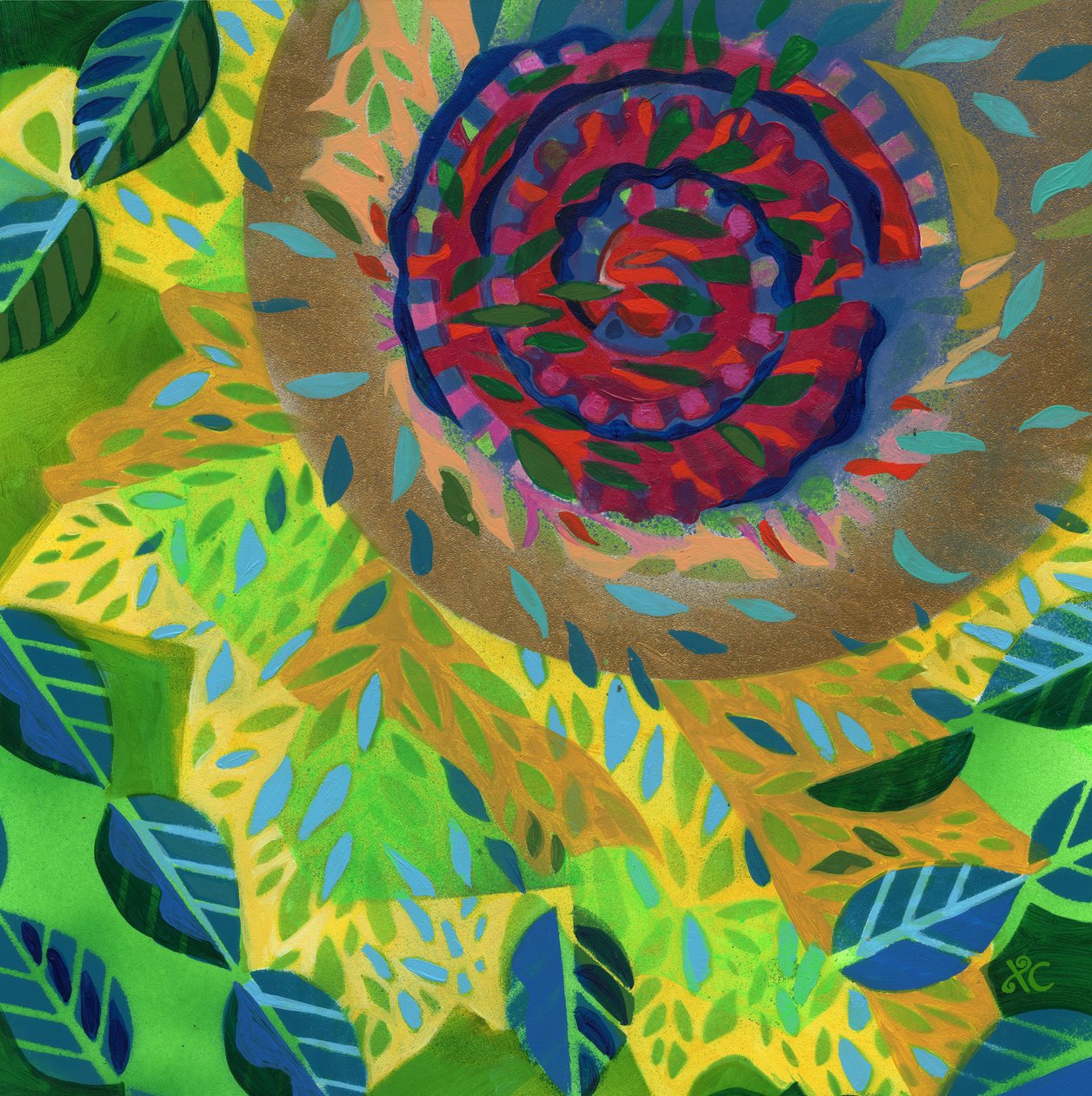 Meditaatio 11, k. 2017 (akryyli paneelille). tekijältä Christina Saj