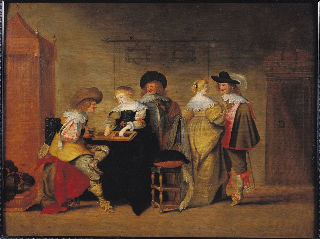 Backgammon-pelaajat tekijältä Christoffel Jacobsz van der Lamen