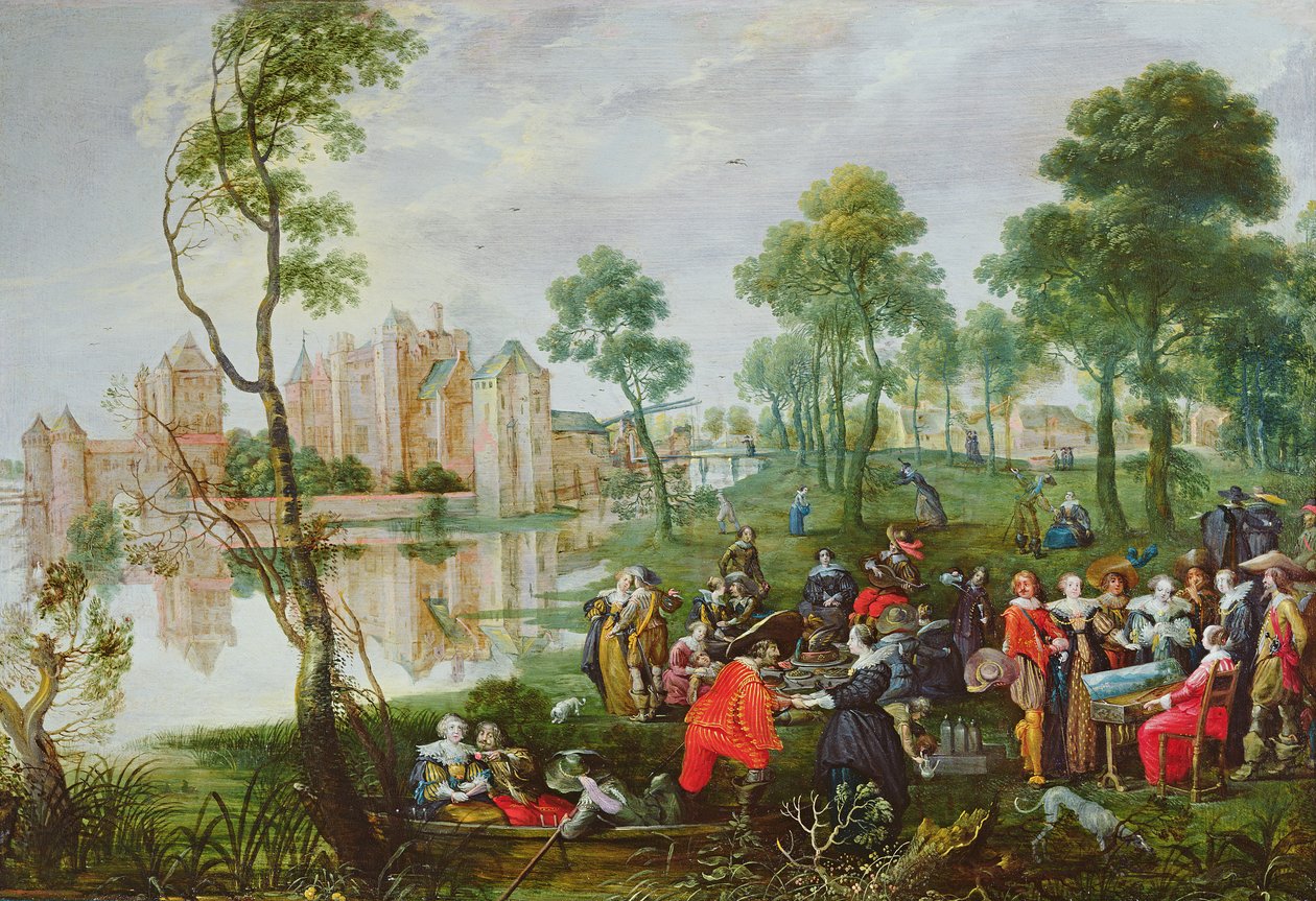 Piknik puistossa tekijältä Christoffel Jacobsz van der Lamen
