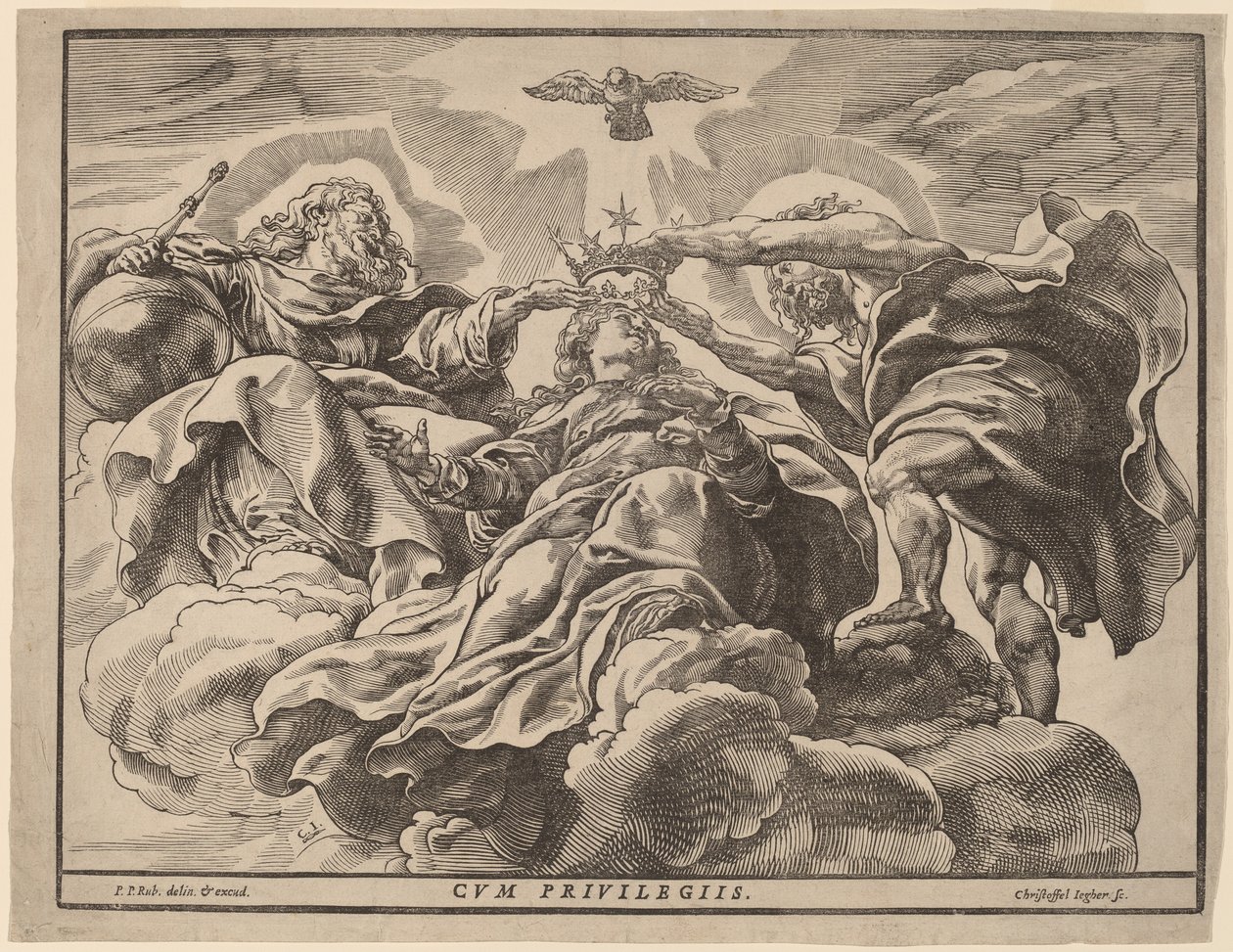 Neitsyen kruunaus tekijältä Christoffel Jegher after Sir Peter Paul Rubens