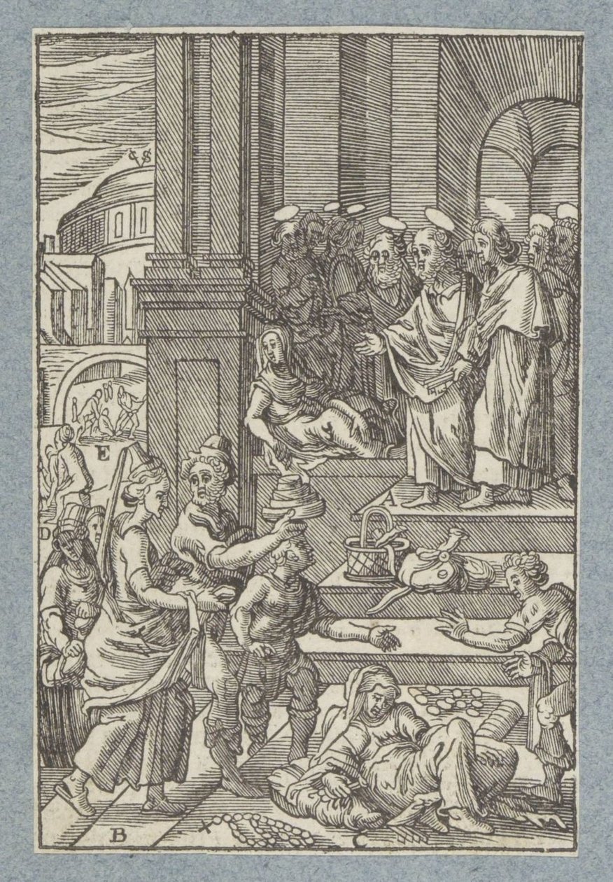 Ananias ja Sapphira tekijältä Christoffel van Sichem (II)
