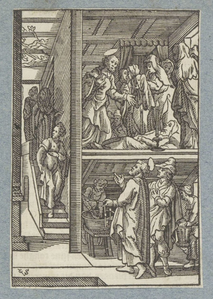 Renaixement de Dorcas (Tabita)finès tekijältä Christoffel van Sichem (II)