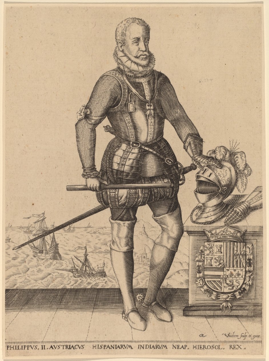 Philip II, Espanjan kuningas tekijältä Christoffel van Sichem I