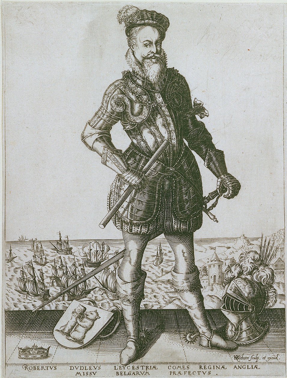 Robert Dudley tekijältä Christoffel van the Elder Sichem