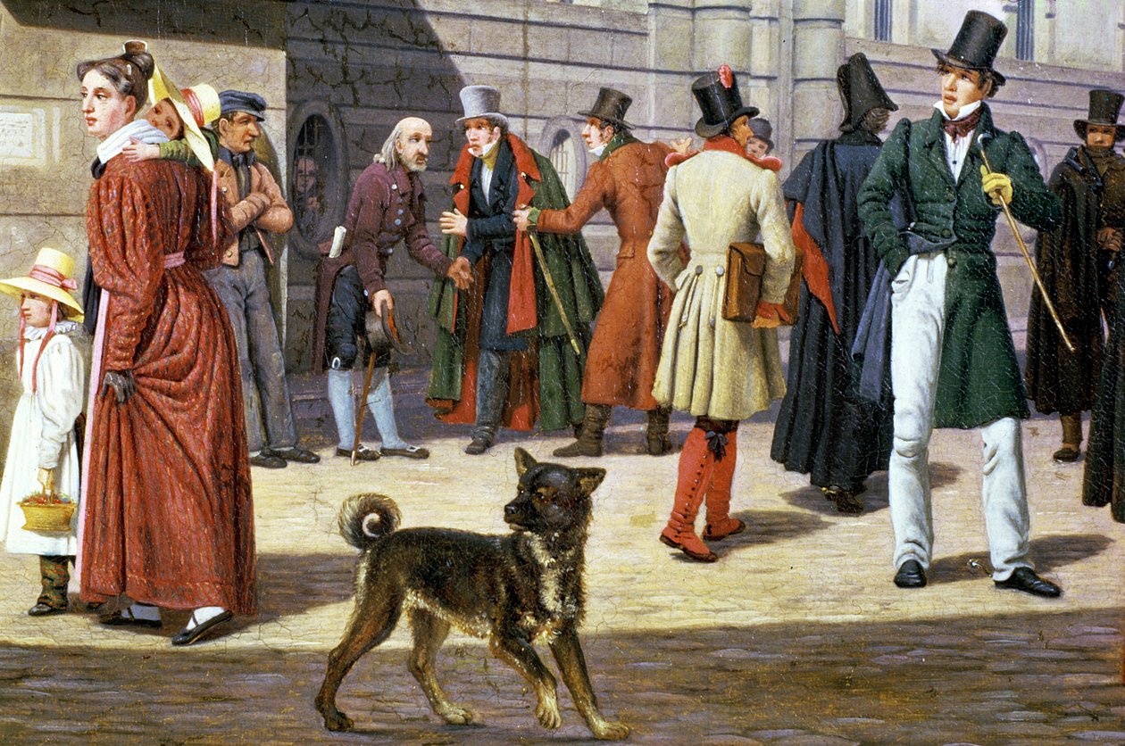 Katunäkymä Tukholmassa tekijältä Christoffer Wilhelm Eckersberg