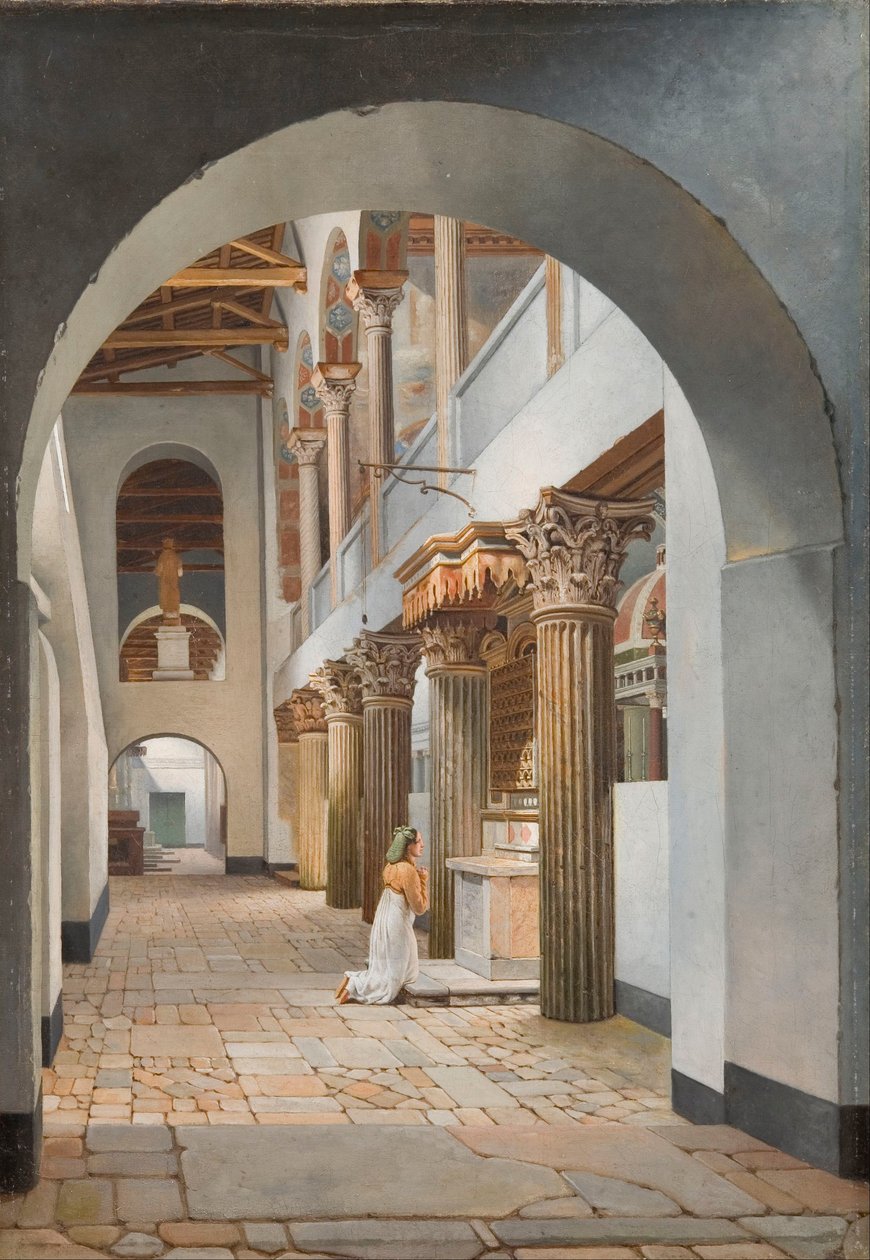 Näkymä San Lorenzo fuori le Muran kirkolle tekijältä Christoffer Wilhelm Eckersberg