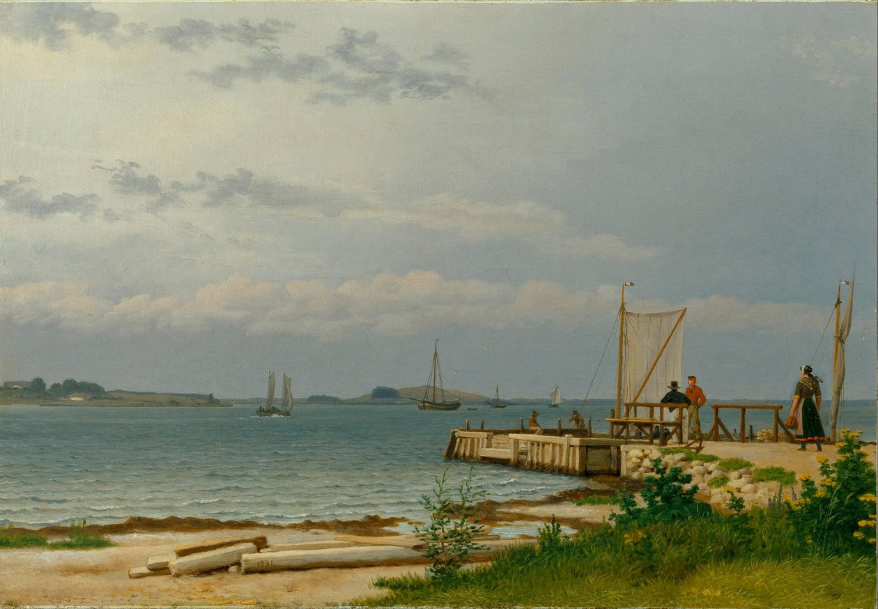 Näkymä Kosteriin Kallehaven laiturilta tekijältä Christoffer Wilhelm Eckersberg