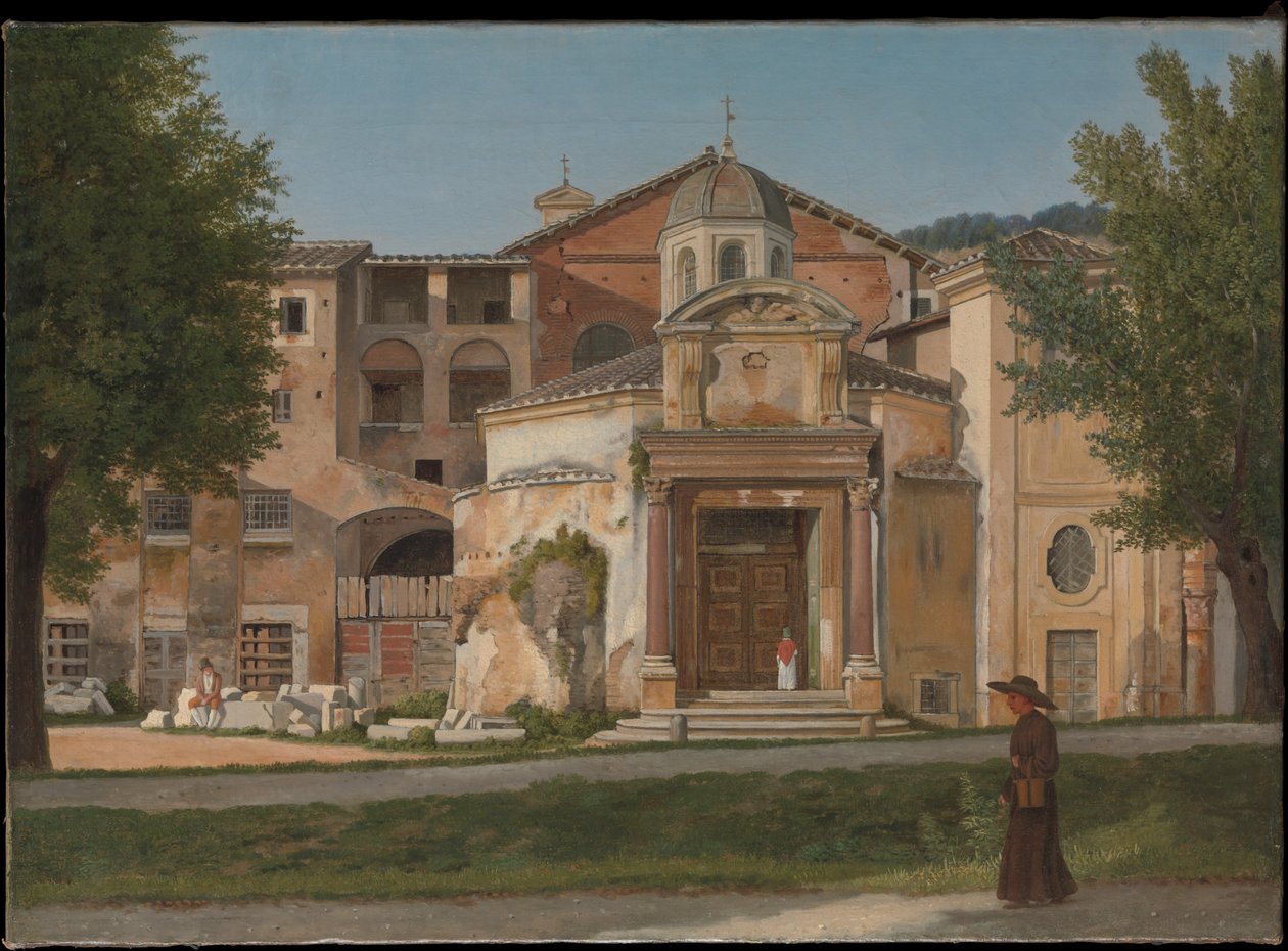 Osa Via Sacraa, Rooma (Pyhien Cosmas ja Damianuksen kirkko). tekijältä Christoffer Wilhelm Eckersberg