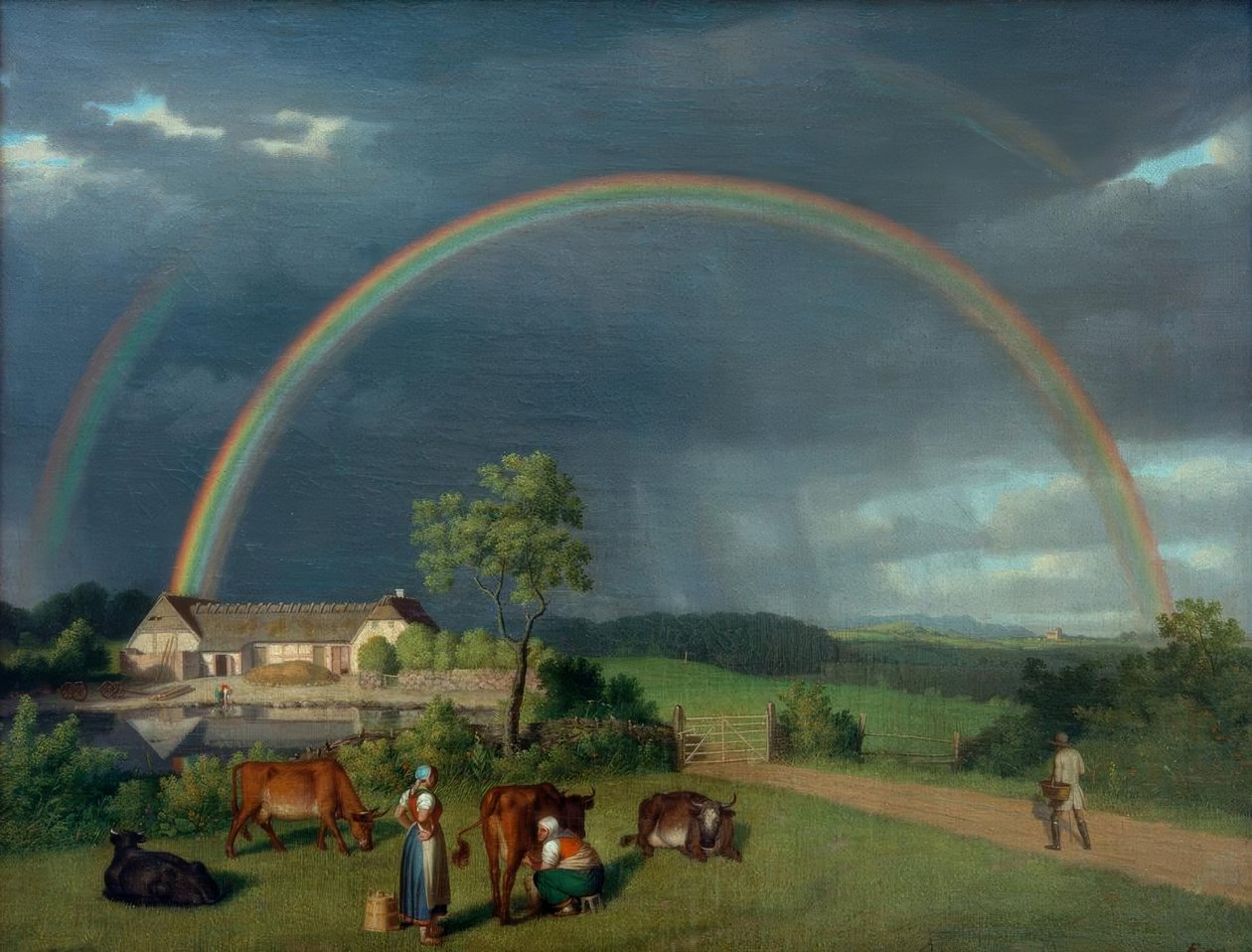 Maatila Spejlsbyssä Mönillä tekijältä Christoffer Wilhelm Eckersberg
