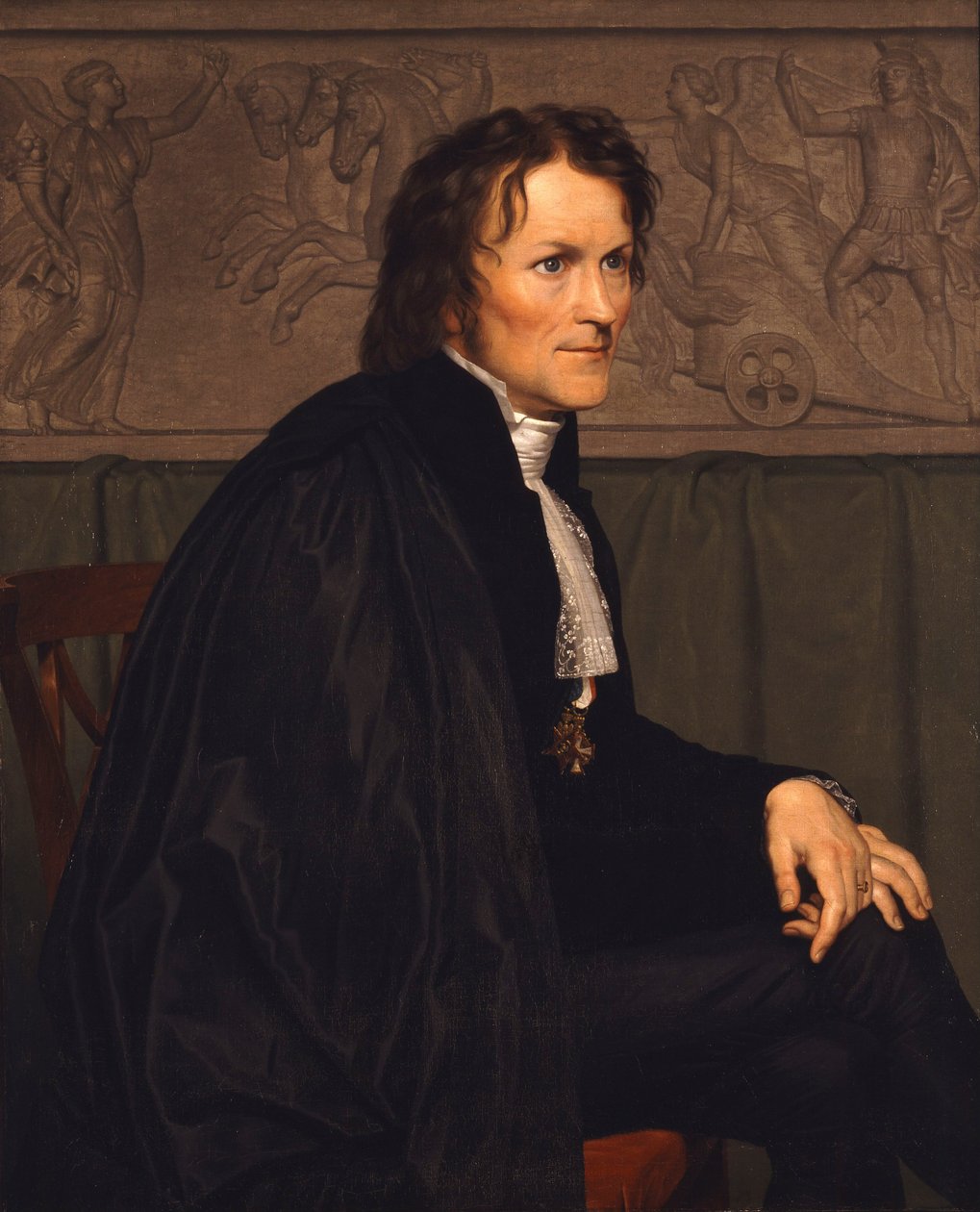 Kuvanveistäjä Bertel Thorvaldsenin muotokuva 1770-1844, 1838 tekijältä Christoffer Wilhelm Eckersberg