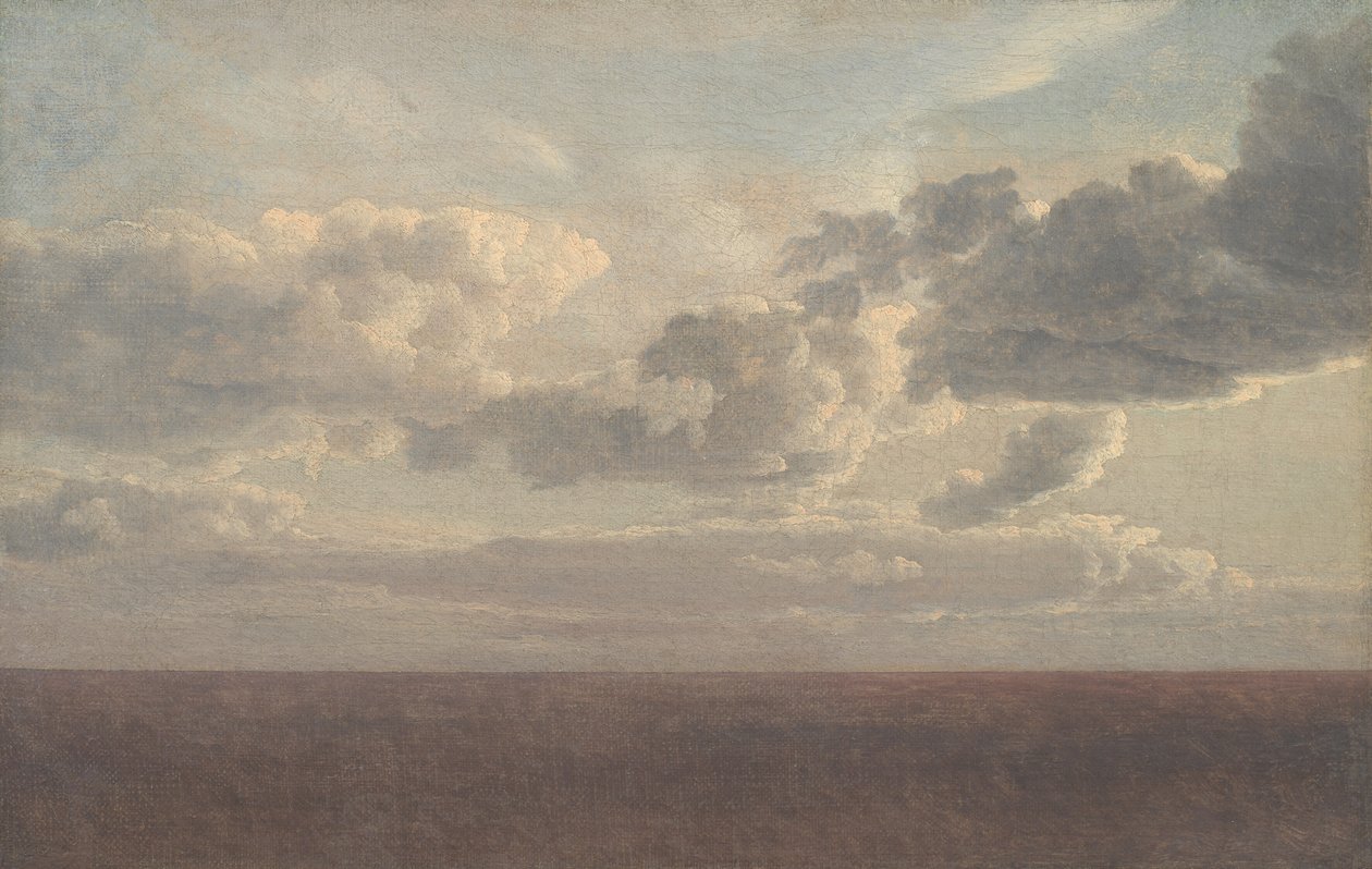 Tutkimus pilvistä meren yllä tekijältä Christoffer Wilhelm Eckersberg