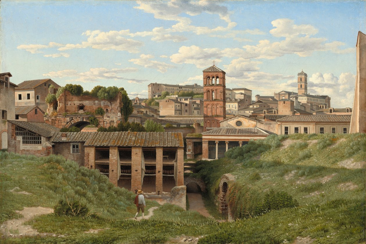 Näkymä Cloaca Maximalle, Roomaan tekijältä Christoffer Wilhelm Eckersberg