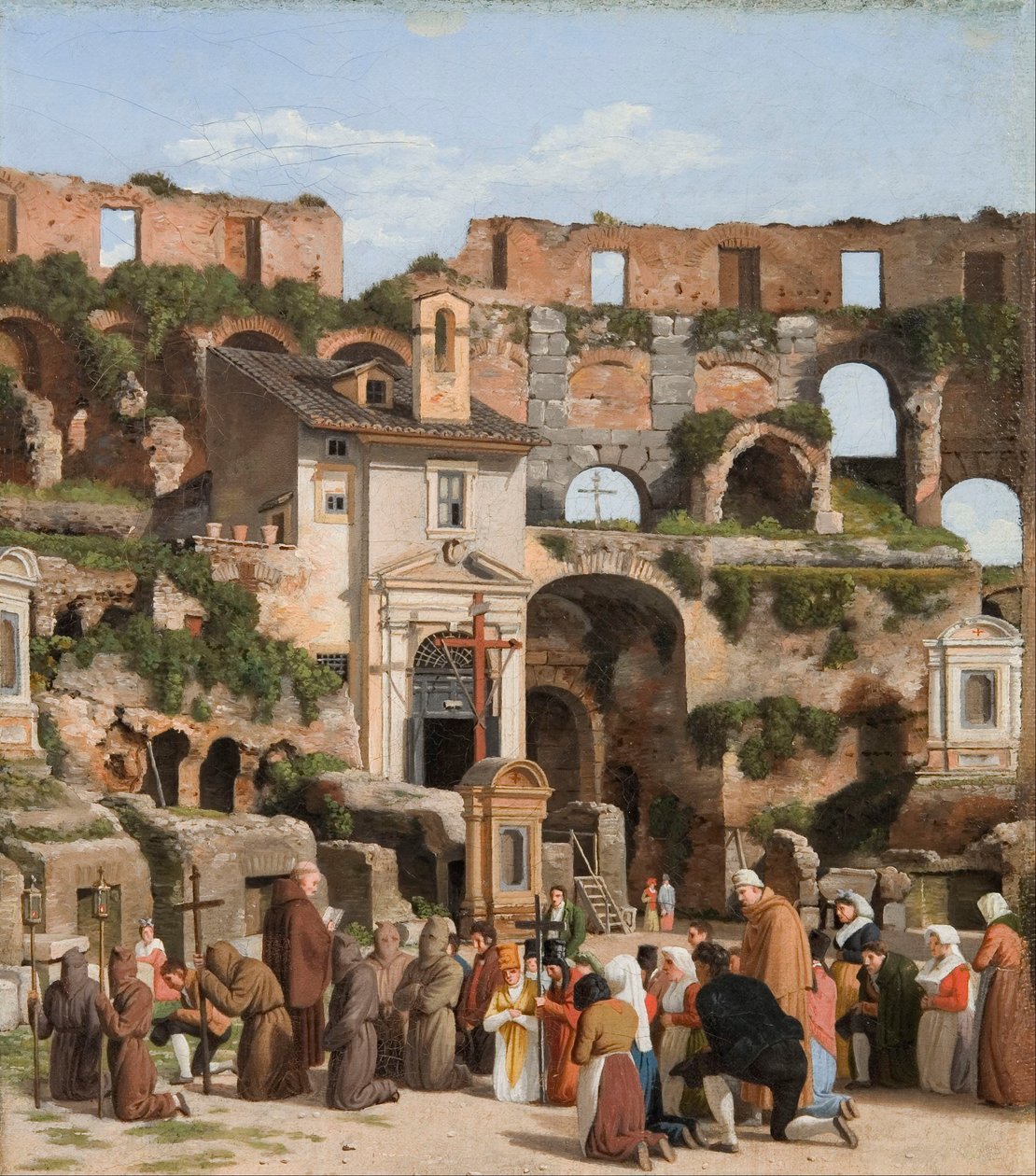 Näkymä Colosseumin sisätiloihin tekijältä Christoffer Wilhelm Eckersberg