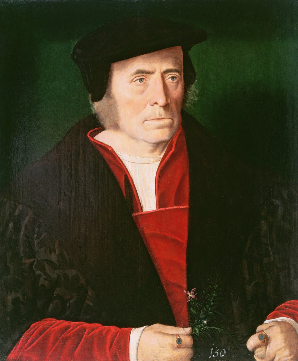 Miehen muotokuva, noin 1530-40 (paneeli) tekijältä Christoph Amberger