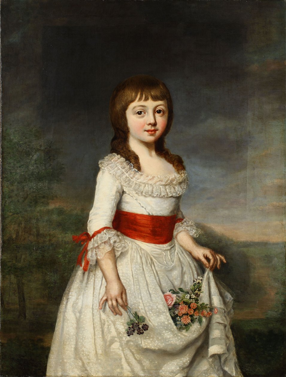 Muotokuva herttuatar Charlotte Fredericasta Mecklenburg-Schwerinistä lapsena tekijältä Christoph Friedrich Reinhold Lisiewski