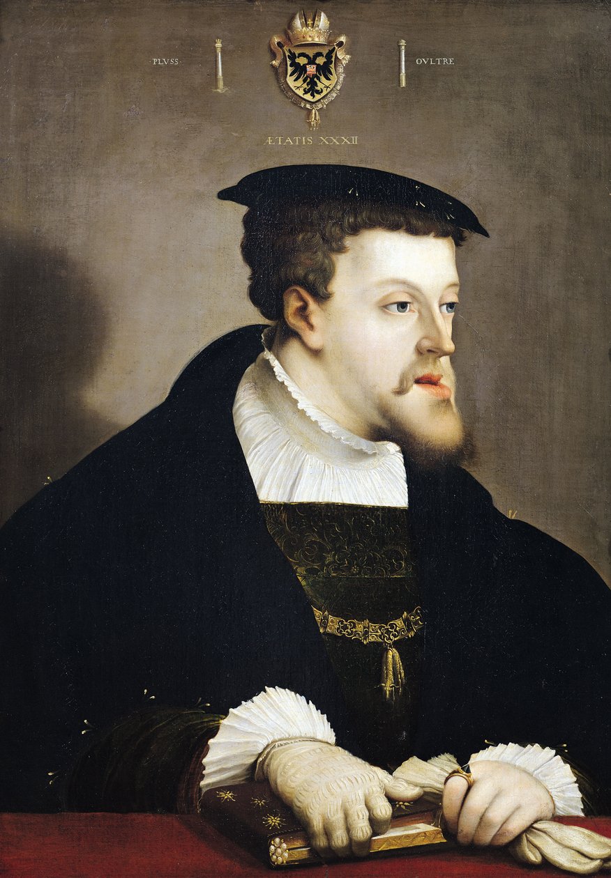 Kaarle V (1500-58) Pyhän saksalais-roomalaisen keisari tekijältä Christoph Amberger