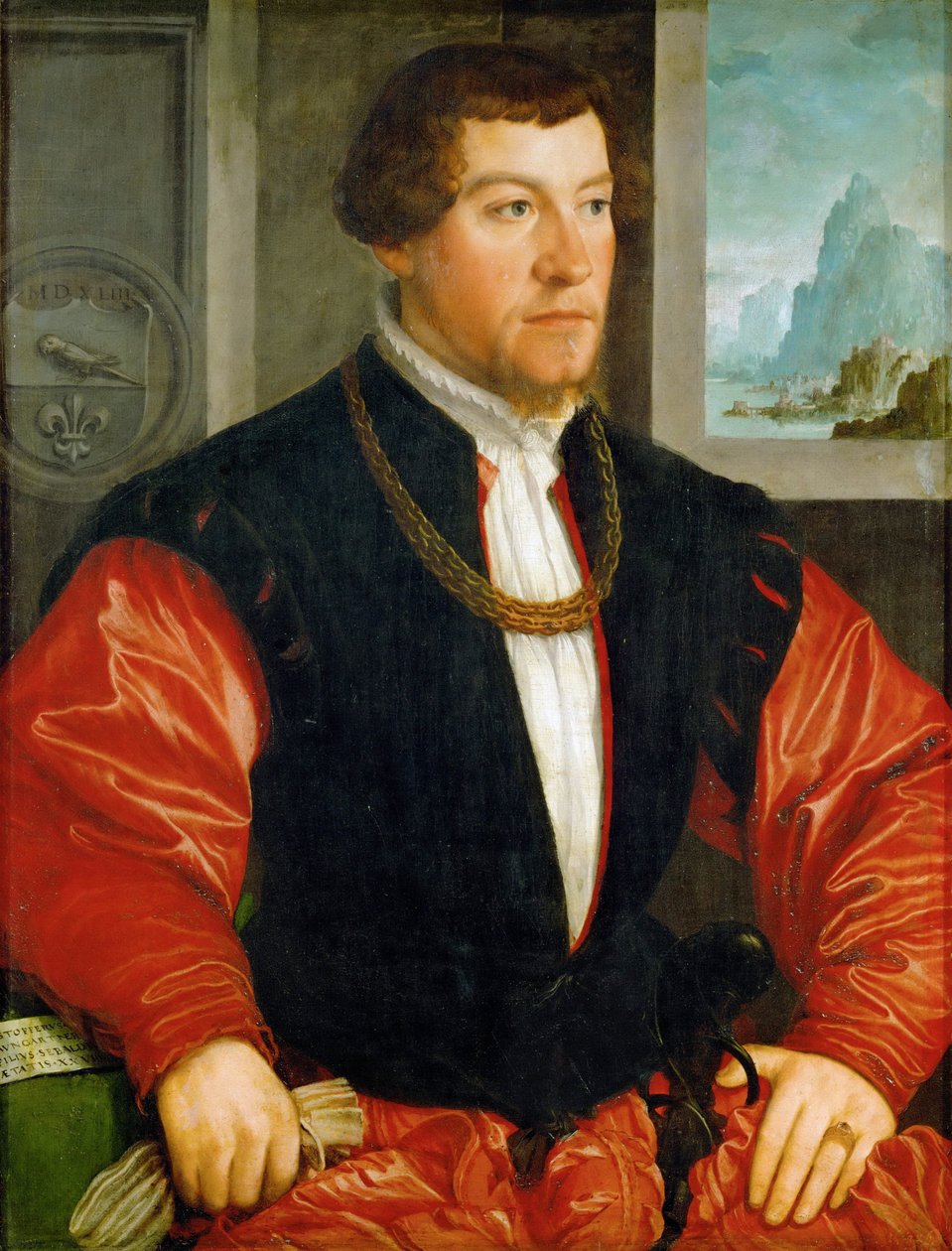 Renessanssi : Muotokuva Christoph Baumgartnerista (1514-1586) par Amberger, Christoph (n. 1500-1562) tekijältä Christoph Amberger