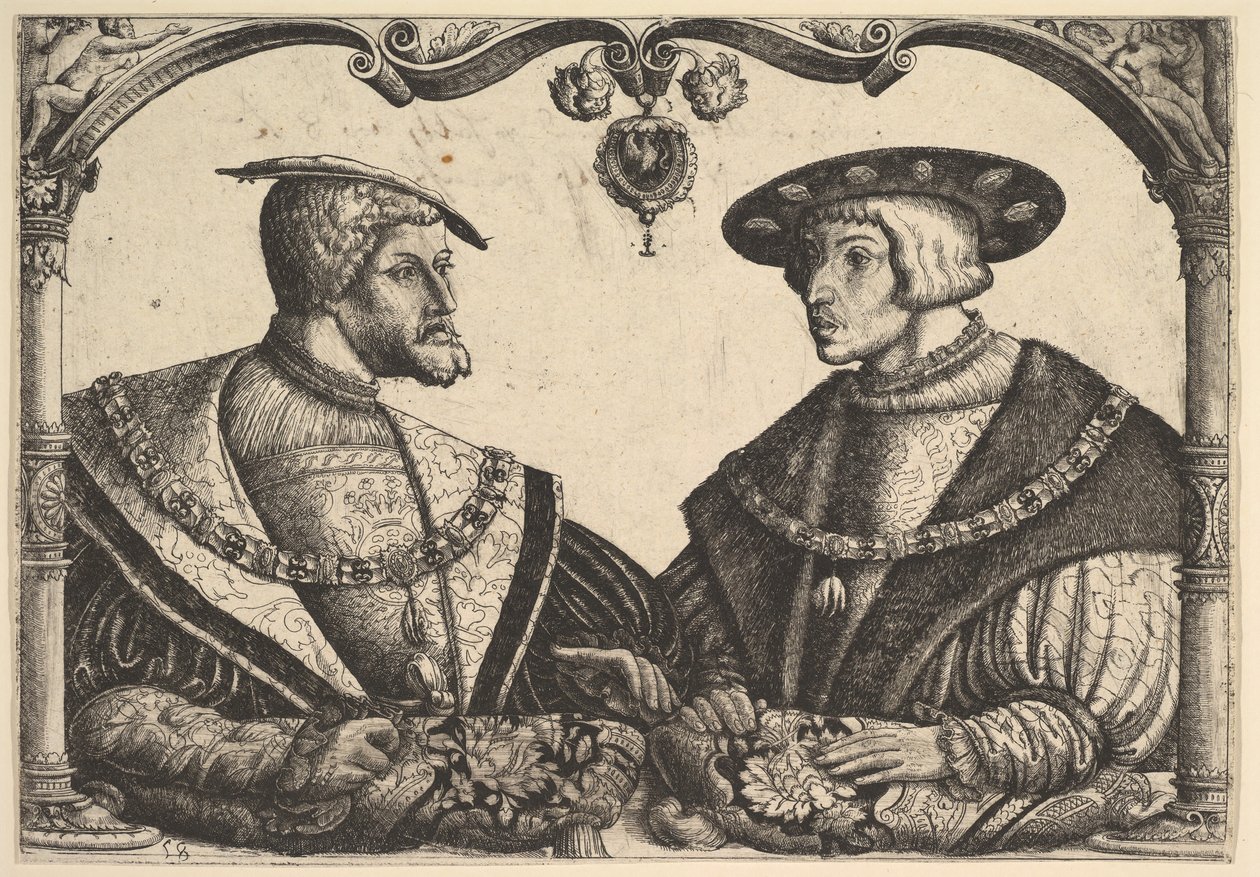 Keisari Kaarle V ja Ferdinand I, n. 1531. tekijältä Christoph Bockstorffer