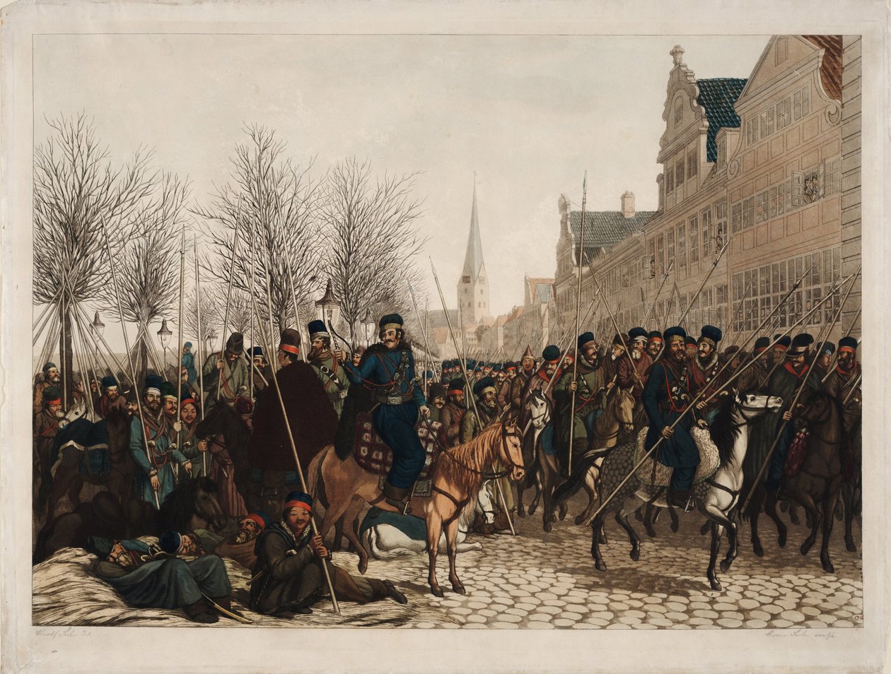Kasakat Hampurissa, 18. maaliskuuta 1813, 1813 tekijältä Christoph Suhr