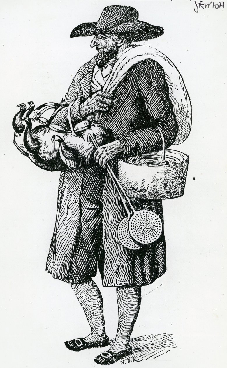 Hampurin juutalainen Hawker, 1700-luku tekijältä Christoph Suhr