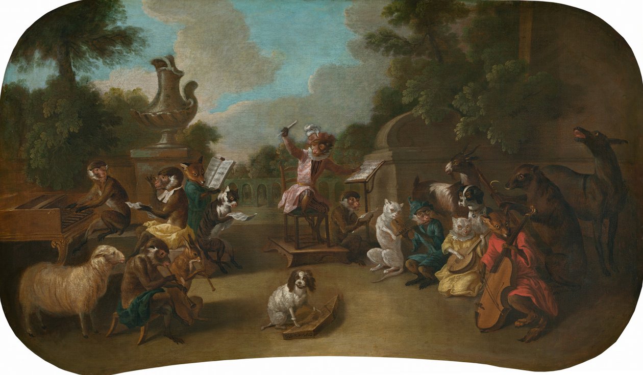 Singerie: The Concert, c. 1739. tekijältä Christophe Huet