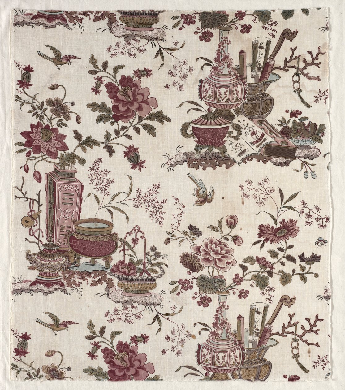 Fragment of Woodblock Printed Cotton, c. 1780. tekijältä Christophe Philippe Oberkampf