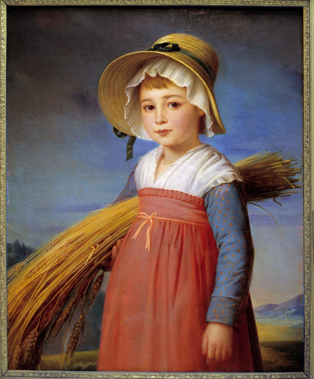 La petite gleaneuse Christophe Degeorgen (1786-1854) maalaus 1800-luvun Musee Bargoin, Clermont Ferrand (Clermont-Ferrand) tekijältä Christophe Thomas Degeorge