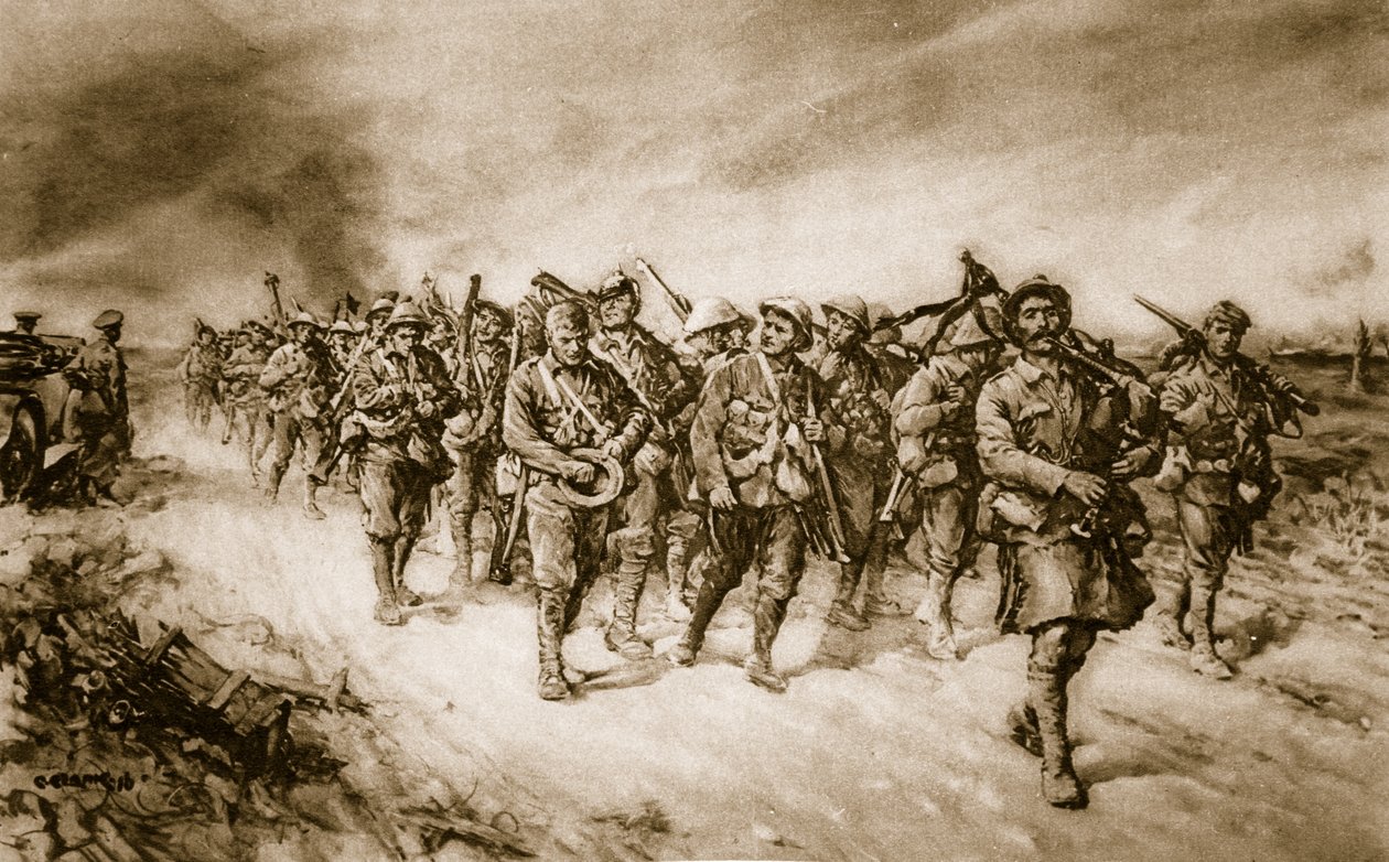 Dublins and Munsters Returning from Victory at Ginch, 1914-19 tekijältä Christopher Clark